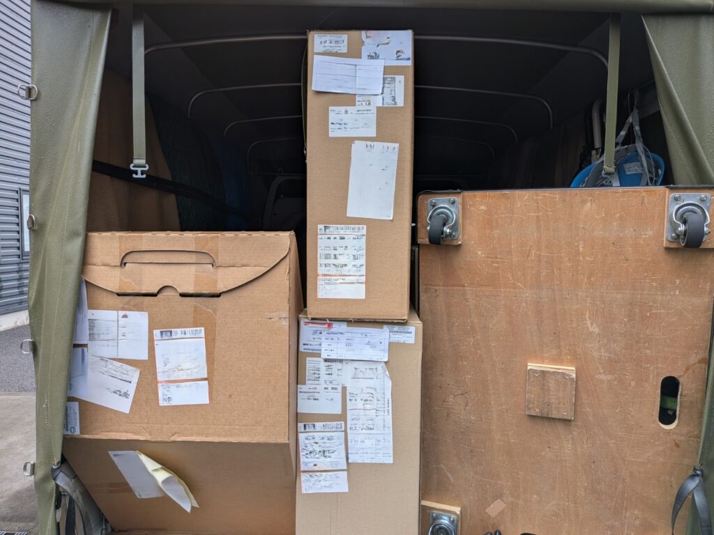 つくば市から三郷市まで配送した自動車部品