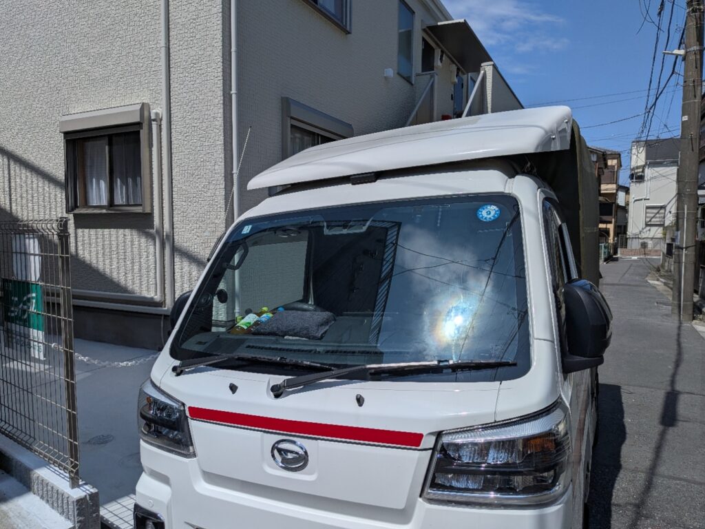 江戸川区で引越し作業を行った赤帽松本運送トラック