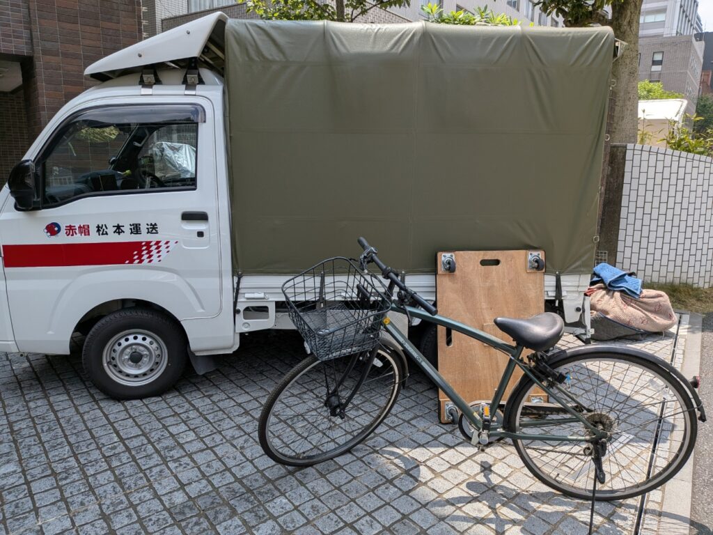 一般自転車を配送前に撮影